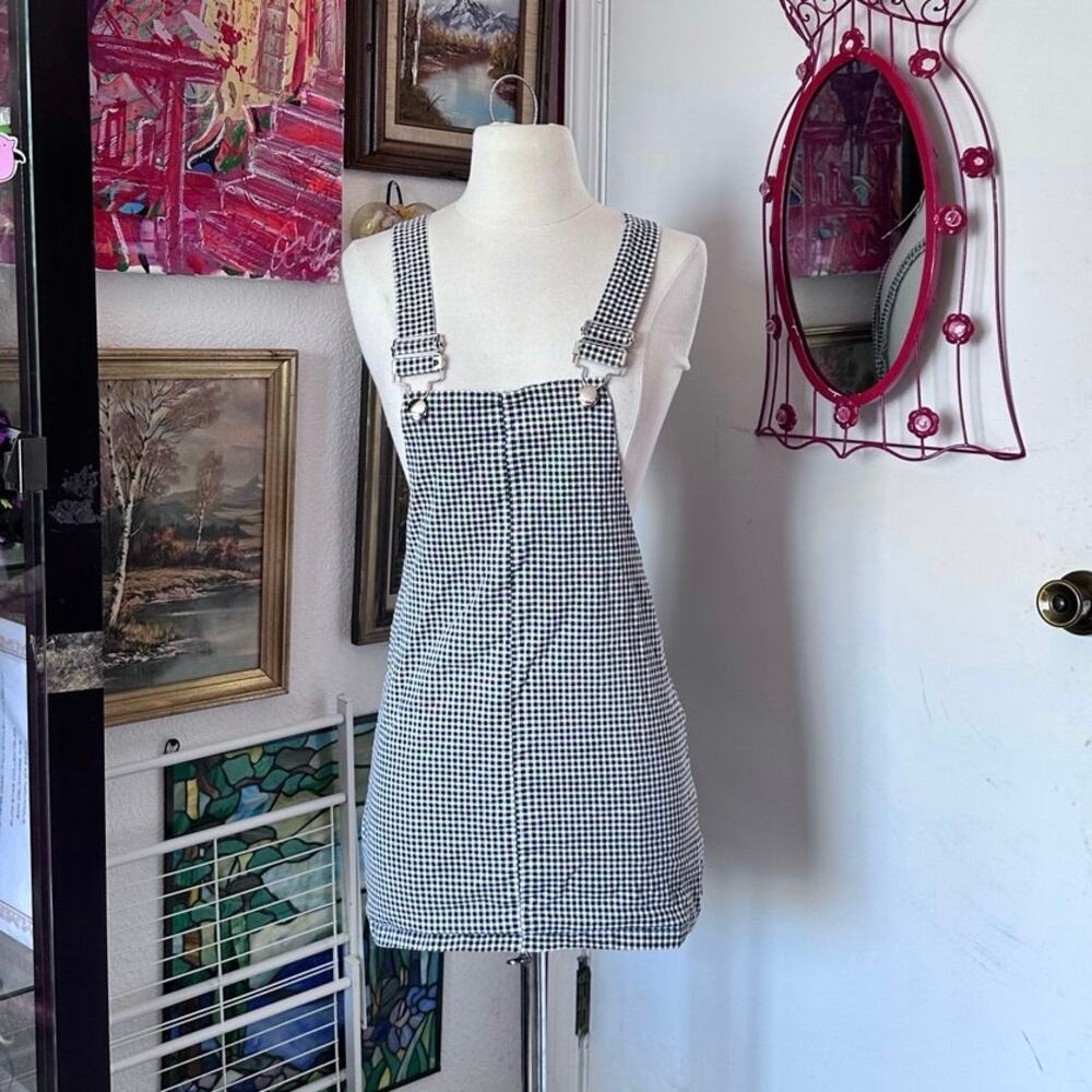 forever 21 gingham overalls skirt dress